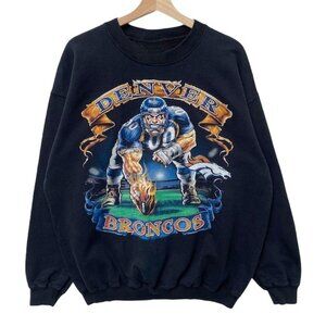 Vintage DENVER BRONCOS Nfl Sweatshirt Sweater Crew Neck Pullover Vtg